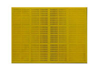 Polyurethane Rubber Vibrating Mesh Screen 20~80mm Thickness Yellow Colour