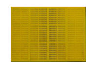 Polyurethane Rubber Vibrating Mesh Screen 20 ~ 80 mm Thickness Yellow Colour